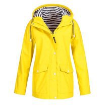JustVH - JustVH Women's Waterproof Jacket Hooded Lightweigth Raincoat Active Outdoor Trench Coat - Walmart.com