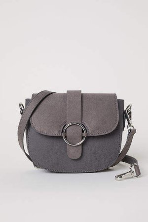 Small Shoulder Bag with Tassel - Gray