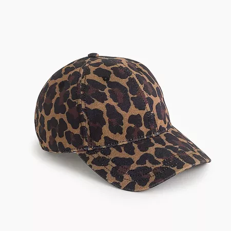 J. Crew leopard baseball cap