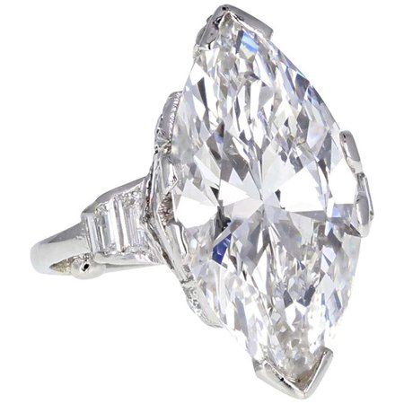 GIA Certificated Internally Flawless Marquise Diamond Solitaire Engagement Ring For Sale at 1stDibs