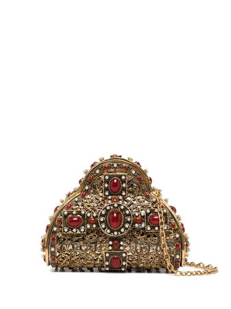 Chanel Pre-Owned 2009-2010 gemstone-embellished clutch bag