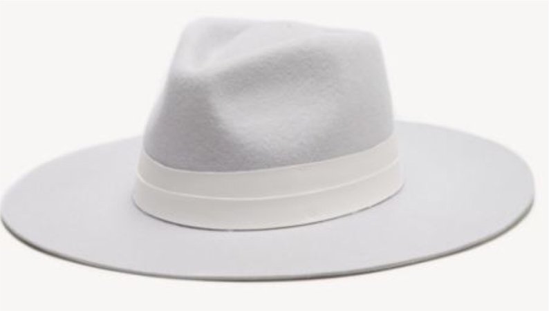 white fedora hat