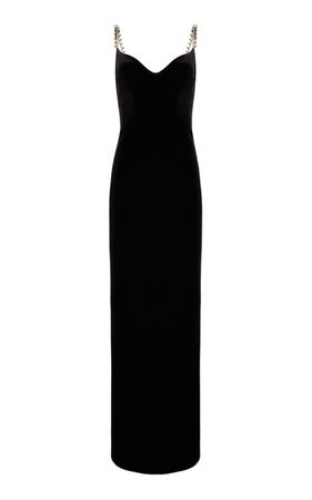 Avedon Crystal-Embellished Velvet Maxi Dress By Galvan | Moda Operandi