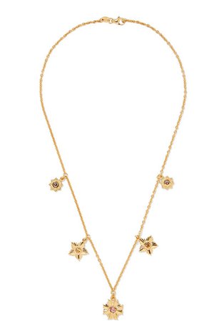 Meadowlark | Maiden gold-plated, tourmaline and citrine necklace | NET-A-PORTER.COM