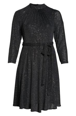 Eliza J Sparkle Knit Long Sleeve Dress | Nordstrom