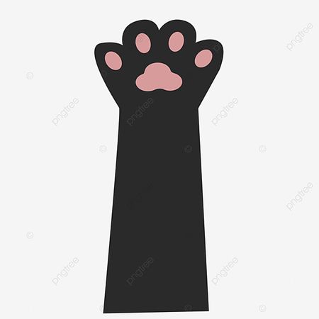 Slender PNG Image, Slender Black Cat Paw, Cartoon Cat Paw, Cartoon, Cute Cat Paw PNG Image For Free Download