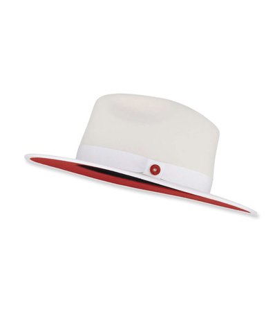 men’s red/white classic hat