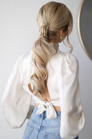 gold clip ponytail 🥺