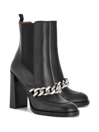 Givenchy Black Biker 105 Leather Ankle Boots - Farfetch