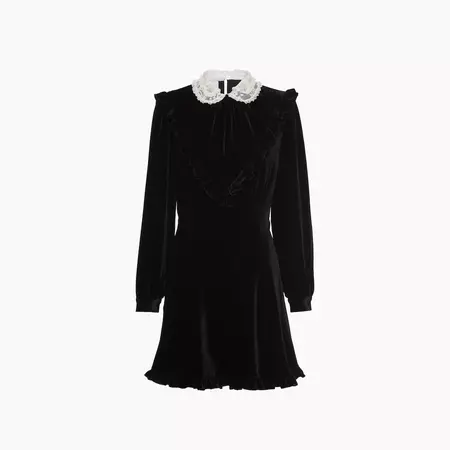 Velvet minidress Black | Miu Miu