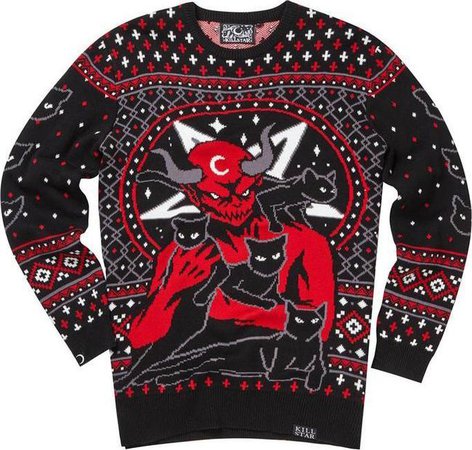Killstar - Feline Festive Knit Sweater - Buy Online Australia – Beserk