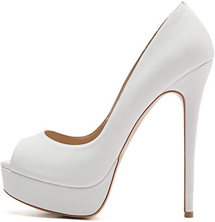 Amazon.com | Onlymaker Women's Sexy High Heels Peep Toe Slip On Platform Pumps Stiletto Dress Party Wedding Shoes | Heeled Sandals