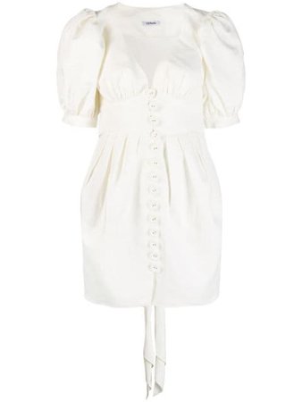 PARLOR Parlor Puff Sleeve Mini Dress - White white
