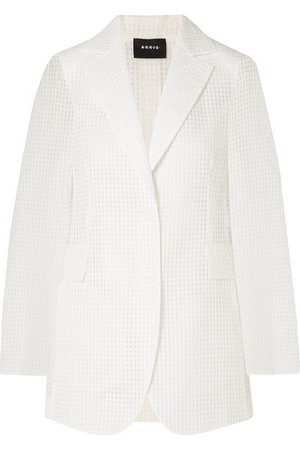 Akris | Alina checked cotton-blend voile blazer | NET-A-PORTER.COM
