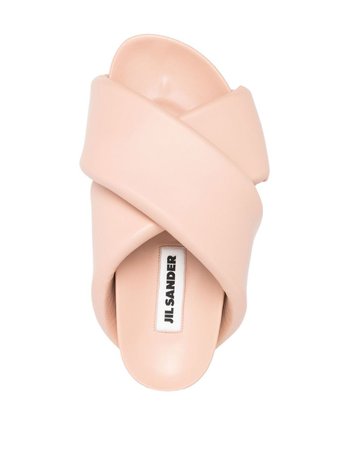 Jil Sander cross-strap Leather Slide Sandals - Farfetch