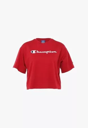 Champion CREWNECK - Print T-shirt - red - Zalando.co.uk