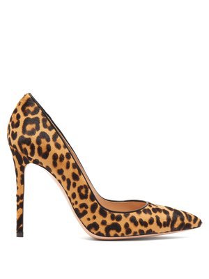 Portofino 85 leopard-print calf-hair sandals | Gianvito Rossi | MATCHESFASHION.COM