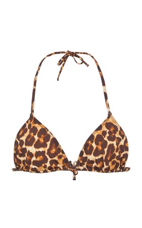 Tropic of C Equator Cheetah-Print Bikini Top