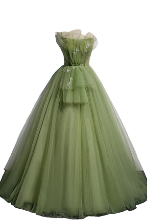 green princess Ball gown dress