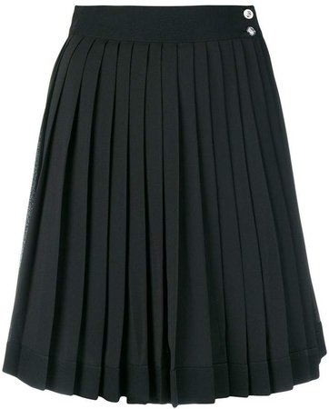 high-waist pleated skirt