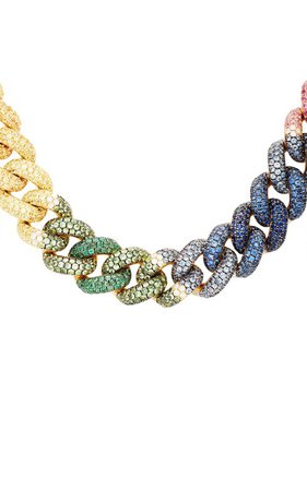 One of a Kind 18K Gold Jumbo Rainbow Link Necklace by Shay | Moda Operandi