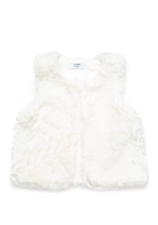 Girls White Fur Vest Belk