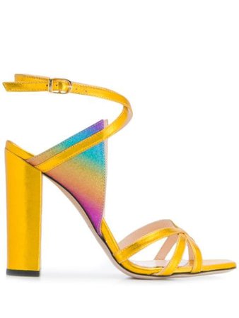 Marc Ellis Vegas rainbow panel wrap sandals $202 - Shop SS19 Online - Fast Delivery, Price