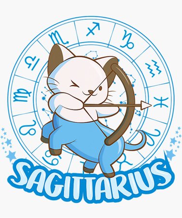 sagittarius Hawaii cat sticker