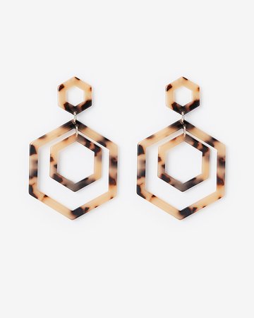 Resin Hexagon Post Back Drop Earrings | lulus | $12.45