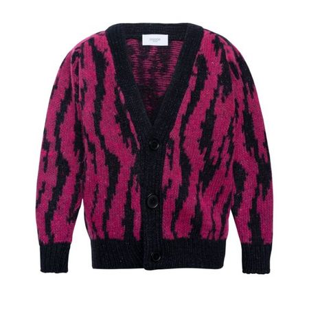 Wool Cardigan Wild Black, Pink | Paade