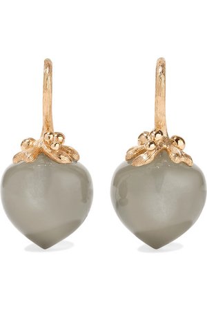 OLE LYNGGAARD COPENHAGEN | Dew Drops 18-karat gold moonstone earrings | NET-A-PORTER.COM