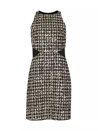 Shop Derek Lam 10 Crosby Rosemary Sequined Tweed Minidress | Saks Fifth Avenue