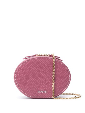 Cafuné Egg textured leather clutch pink ACFNW002107008 - Farfetch