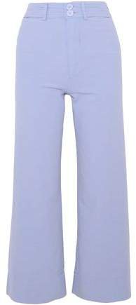 Merida Cropped Cotton-canvas Wide-leg Pants