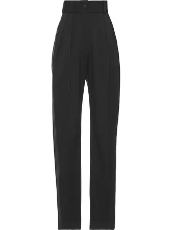 Shop Miu Miu high-waist wool trousers with Express Delivery - FARFETCH