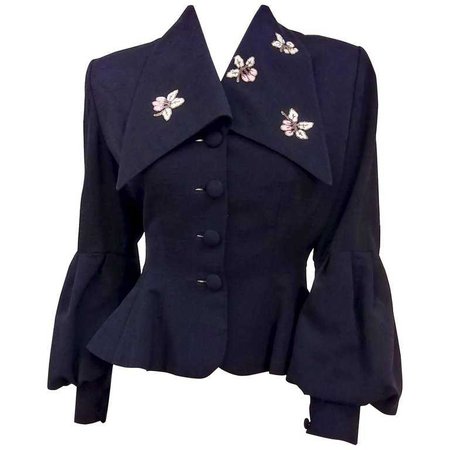 40s Lilli Ann Jacket w/ Beading Detail For Sale at 1stdibs