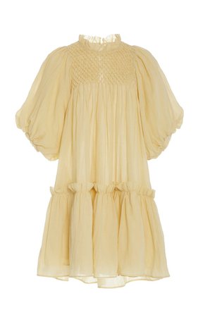 Geneva Ruched Cotton-Voile Dress By Sea | Moda Operandi