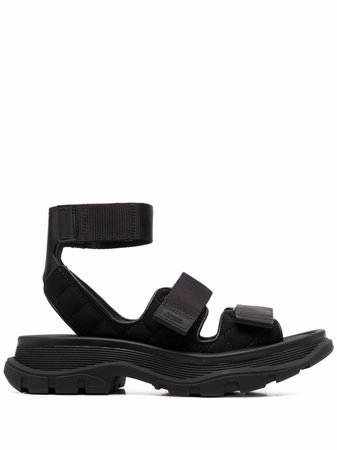 Shop Alexander McQueen touch-strap sandals with Express Delivery - FARFETCH