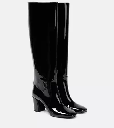 Who 70 Leather Knee High Boots in Black - Saint Laurent | Mytheresa