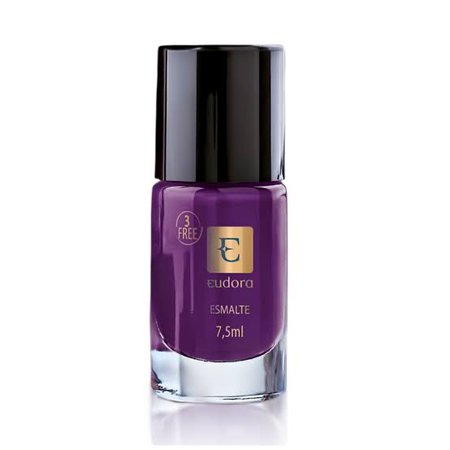 purple polish nail