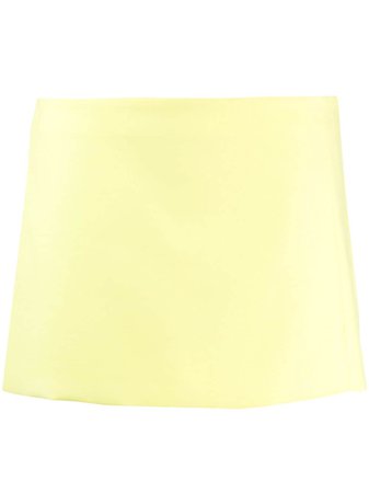The Attico Low-Rise Straight Mini Skirt 201WCSW003 Yellow | Farfetch