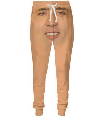 2018 New Men/Women Casual Pants The Giant Blown Up Face Of Nicolas Cage Printed Long Sweatpants 5XL | Wish