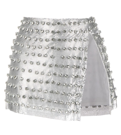 RETROFETE Deandra embellished chainmail skirt
