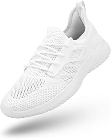 Amazon.com | Footfox Womens Slip on Sneakers Ultra Lightweight Breathable Fashion Sports Gym Jogging Athletic Walking Shoes, C-Black 8.5 | Walking