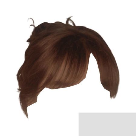 red brown hair side wispy bangs messy bun updo hairstyle