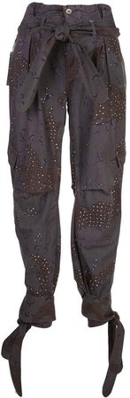 crystal-embellished tapered trousers