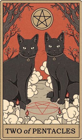 two of Pentacles tarot card