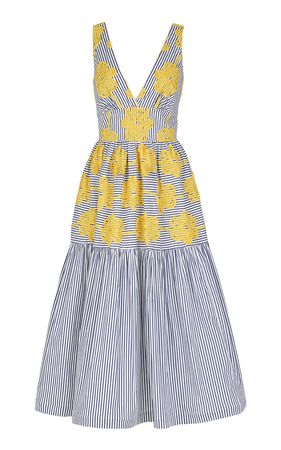 Eugene Embroidered Cotton Midi Dress By Silvia Tcherassi | Moda Operandi