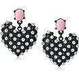 Amazon.com: Betsey Johnson Faux Pearl Heart Drop Earrings : Clothing, Shoes & Jewelry