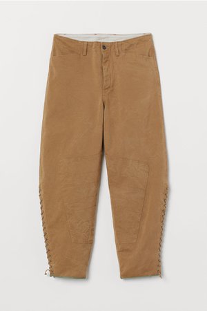Cotton Canvas Cargo Pants - Khaki beige - Ladies | H&M US